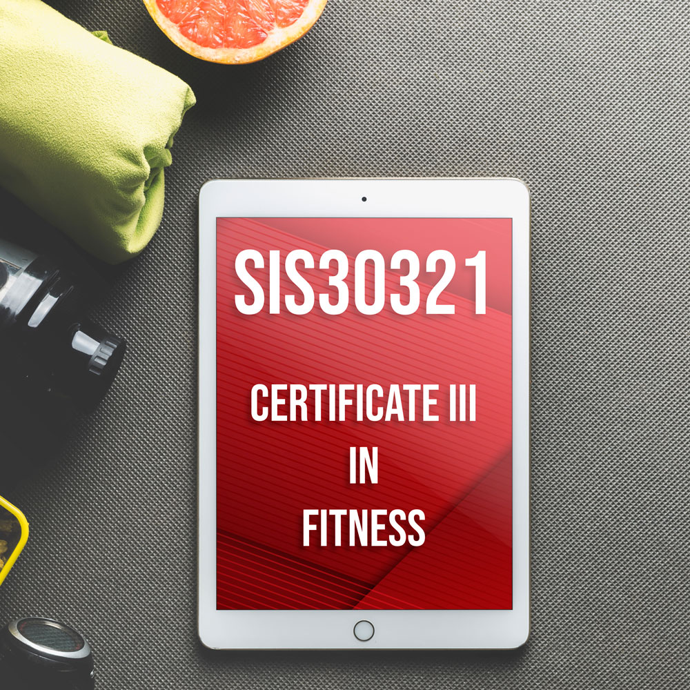 sis30321 certificate iii in fitness, gym instructor, online fitness course, fitness cert 3