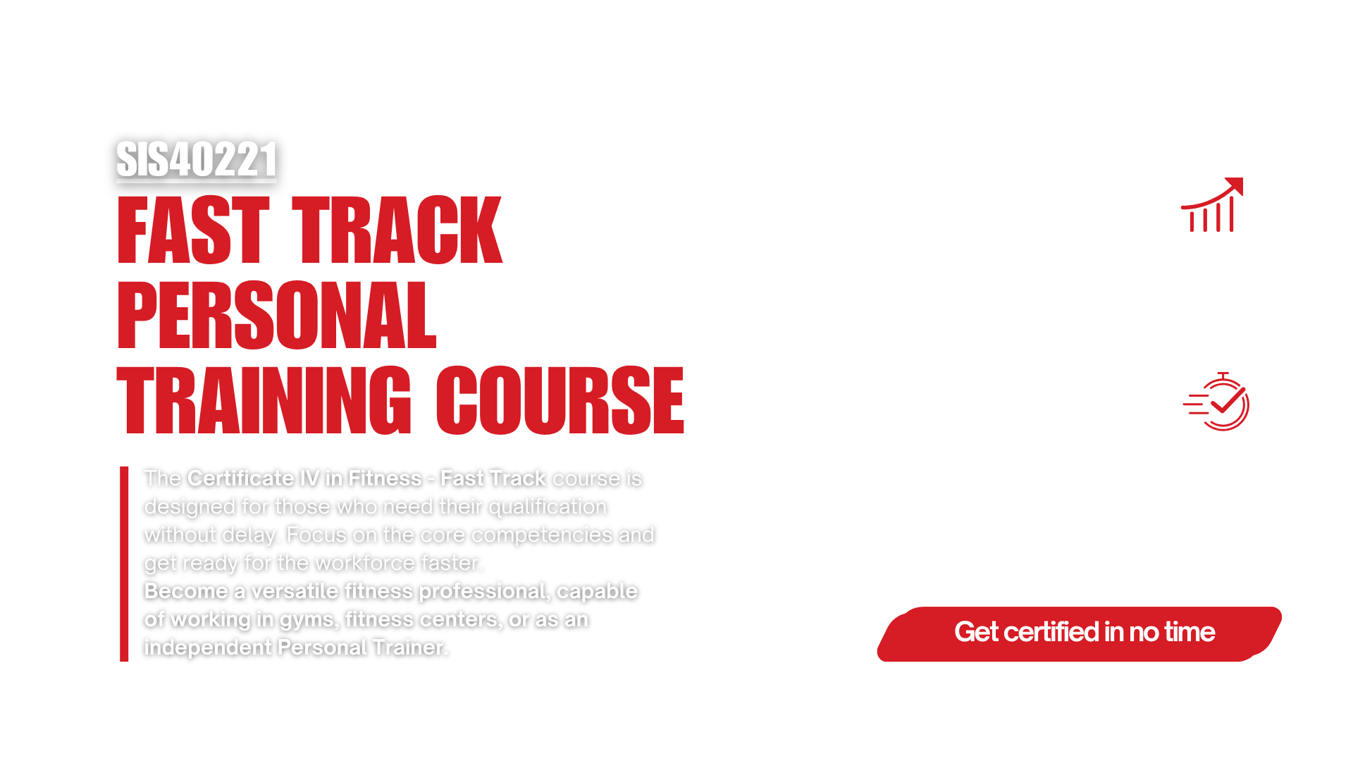 Fast Track Cert 4 Fitness PT Course